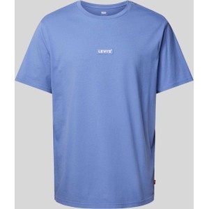 Niebieski t-shirt Levis z krótkim rękawem w stylu casual