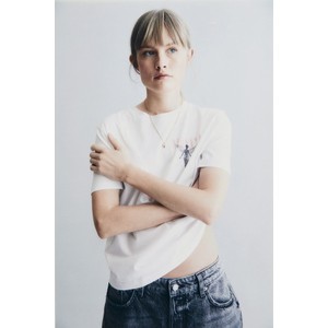 Bluzka H & M z dżerseju z krótkim rękawem z okrągłym dekoltem