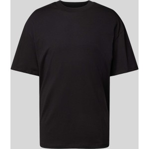 Czarny t-shirt Jack & Jones z krótkim rękawem z bawełny