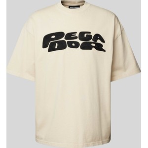 T-shirt Pegador z bawełny z krótkim rękawem w młodzieżowym stylu