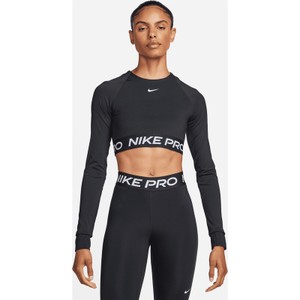 Bluzka Nike z długim rękawem z okrągłym dekoltem z żakardu