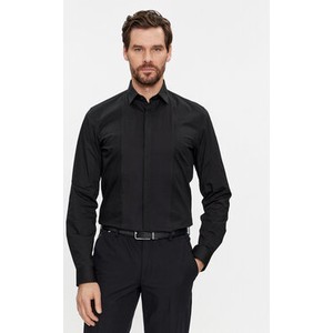 Czarna koszula Calvin Klein z klasycznym kołnierzykiem