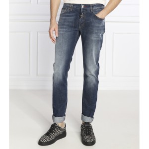 Niebieskie jeansy Philipp Plein w stylu casual
