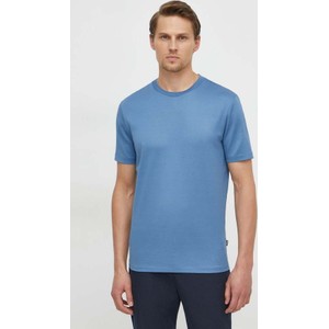 Niebieski t-shirt Hugo Boss z bawełny w stylu casual