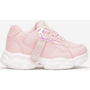 Różowe buty sportowe dziecięce born2be sznurowane