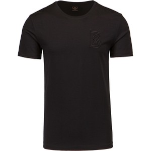 Czarny t-shirt Bogner z krótkim rękawem z bawełny
