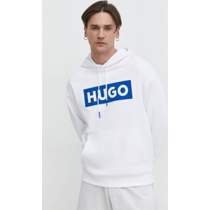 Bluza Hugo Blue z nadrukiem w młodzieżowym stylu z bawełny