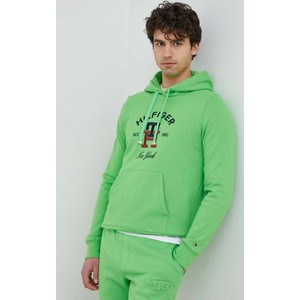Zielona bluza Tommy Hilfiger z bawełny w młodzieżowym stylu