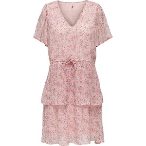 Różowa sukienka JDY mini z krótkim rękawem