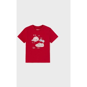 Czerwona koszulka dziecięca Mayoral dla chłopców