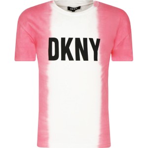 Bluzka dziecięca DKNY dla dziewczynek z bawełny