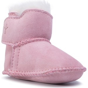 Różowe buty dziecięce zimowe eobuwie.pl na rzepy