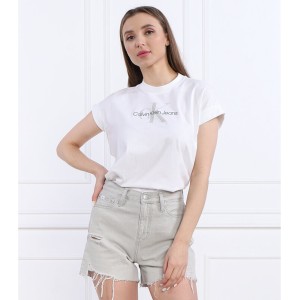 T-shirt Calvin Klein w młodzieżowym stylu z krótkim rękawem z bawełny