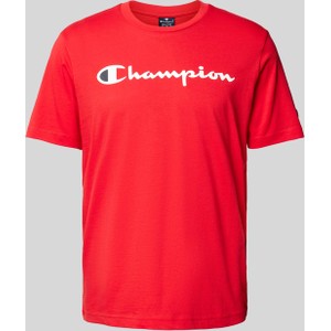 T-shirt Champion z bawełny w młodzieżowym stylu z nadrukiem
