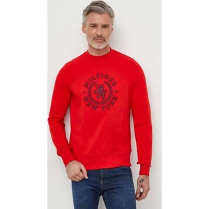 Czerwona bluza Tommy Hilfiger z bawełny