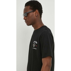 Czarny t-shirt The Kooples w młodzieżowym stylu z nadrukiem