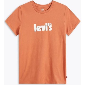 T-shirt Levis z krótkim rękawem z okrągłym dekoltem w młodzieżowym stylu