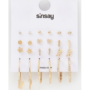 Sinsay - Kolczyki 12 pack - Złoty