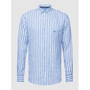 Niebieska koszula Fynch Hatton z lnu w stylu casual