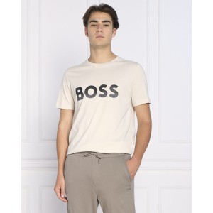 T-shirt Hugo Boss w młodzieżowym stylu z bawełny z krótkim rękawem