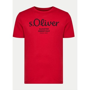 Czerwony t-shirt S.Oliver z krótkim rękawem