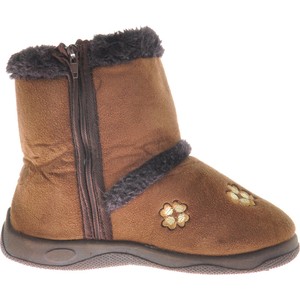 Brązowe buty dziecięce zimowe Pantofelek24 dla dziewczynek