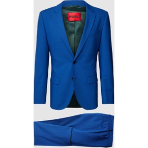 Niebieski garnitur Hugo Boss z wełny