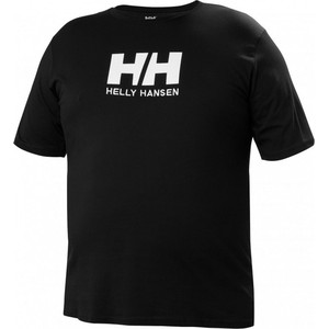 Czarny t-shirt Helly Hansen w młodzieżowym stylu z krótkim rękawem z bawełny