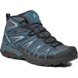 Niebieskie buty trekkingowe Salomon z goretexu