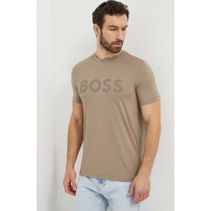 T-shirt Hugo Boss z nadrukiem w młodzieżowym stylu