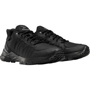 Czarne buty sportowe Reebok sznurowane z tkaniny z płaską podeszwą