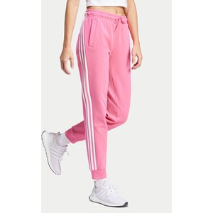 Różowe spodnie Adidas z dresówki