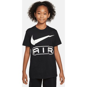 Czarna bluzka dziecięca Nike z bawełny z krótkim rękawem