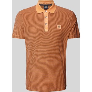 Pomarańczowa koszulka polo Lerros z bawełny