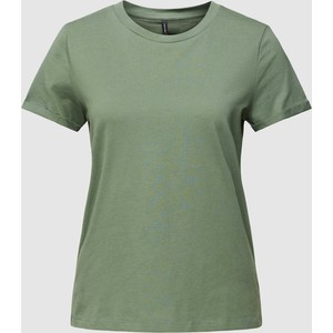 Zielona bluzka Vero Moda z bawełny z krótkim rękawem
