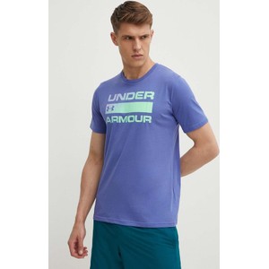 T-shirt Under Armour z nadrukiem w sportowym stylu z krótkim rękawem