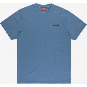 Niebieski t-shirt Prosto. w stylu klasycznym z bawełny z krótkim rękawem