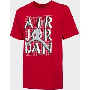 Czerwony t-shirt Jordan z krótkim rękawem