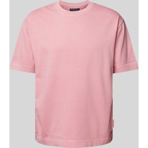 Różowy t-shirt Marc O'Polo z krótkim rękawem z bawełny