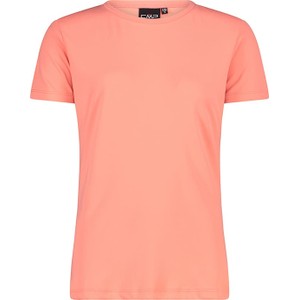 Różowy t-shirt CMP z krótkim rękawem z okrągłym dekoltem