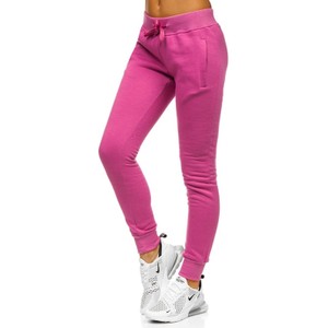 Różowe spodnie sportowe Denley w sportowym stylu z tkaniny