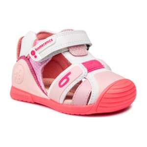 Różowe buty dziecięce letnie BIOMECANICS dla dziewczynek na rzepy