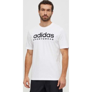 T-shirt Adidas z nadrukiem w młodzieżowym stylu z krótkim rękawem