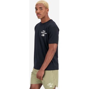 T-shirt New Balance w sportowym stylu z nadrukiem z bawełny