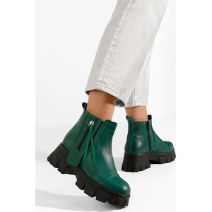 Zielone botki Zapatos w stylu casual