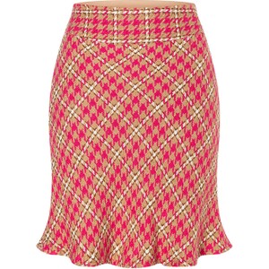Czerwona spódnica More & More w stylu klasycznym mini z bawełny