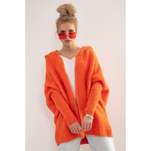 Pomarańczowy sweter Fobya w stylu casual