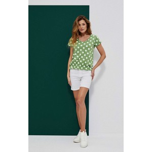 Zielony t-shirt Moodo.pl w stylu casual z bawełny