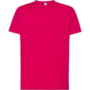 Różowy t-shirt JK Collection z krótkim rękawem w stylu casual z bawełny