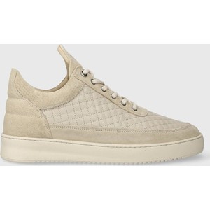 PRM Filling Pieces sneakersy skórzane Low Top Quilted kolor beżowy 10100151919